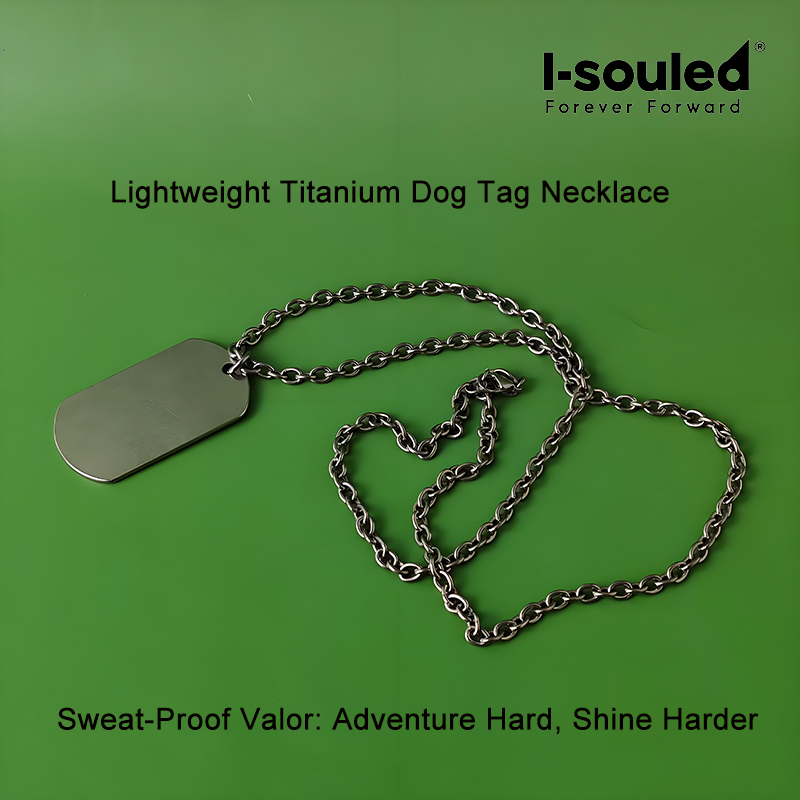 Mens Dog Tag Necklace - Collier avec médaille d'identification militaire en