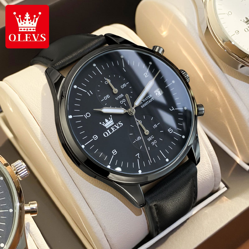 Leather Bracelet - Montre pour homme OLEVS 2880, mode