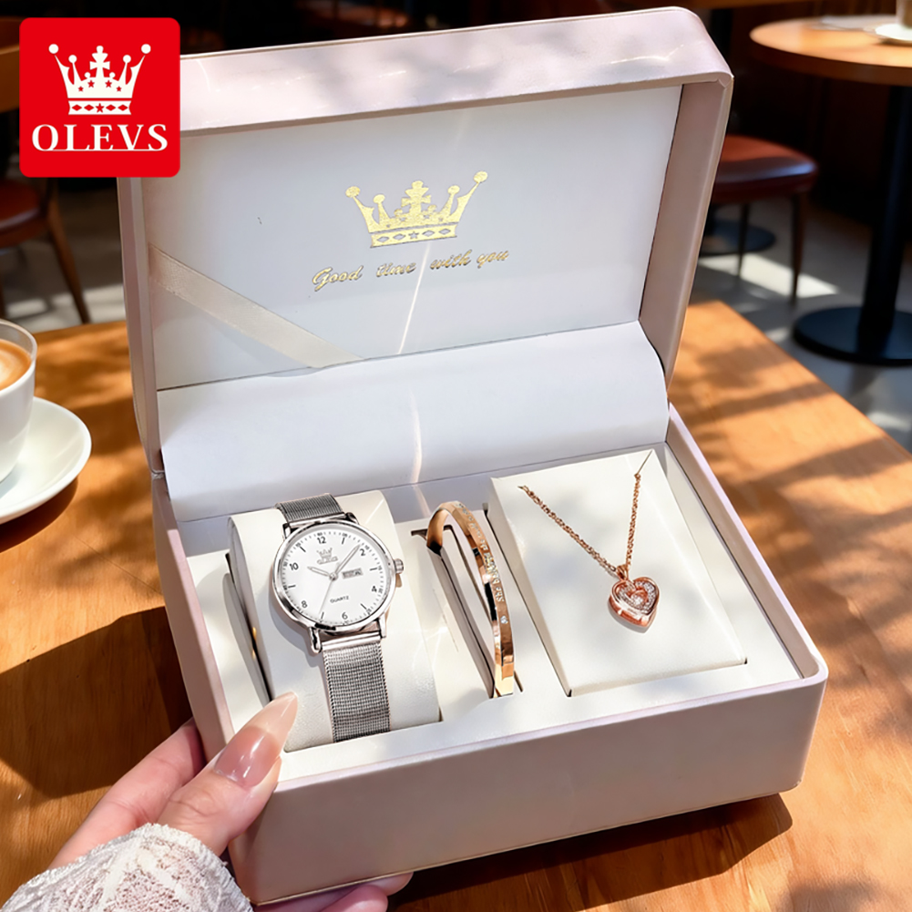 Watch Display Box - Montres OLEVS 2996 pour femmes, originales,