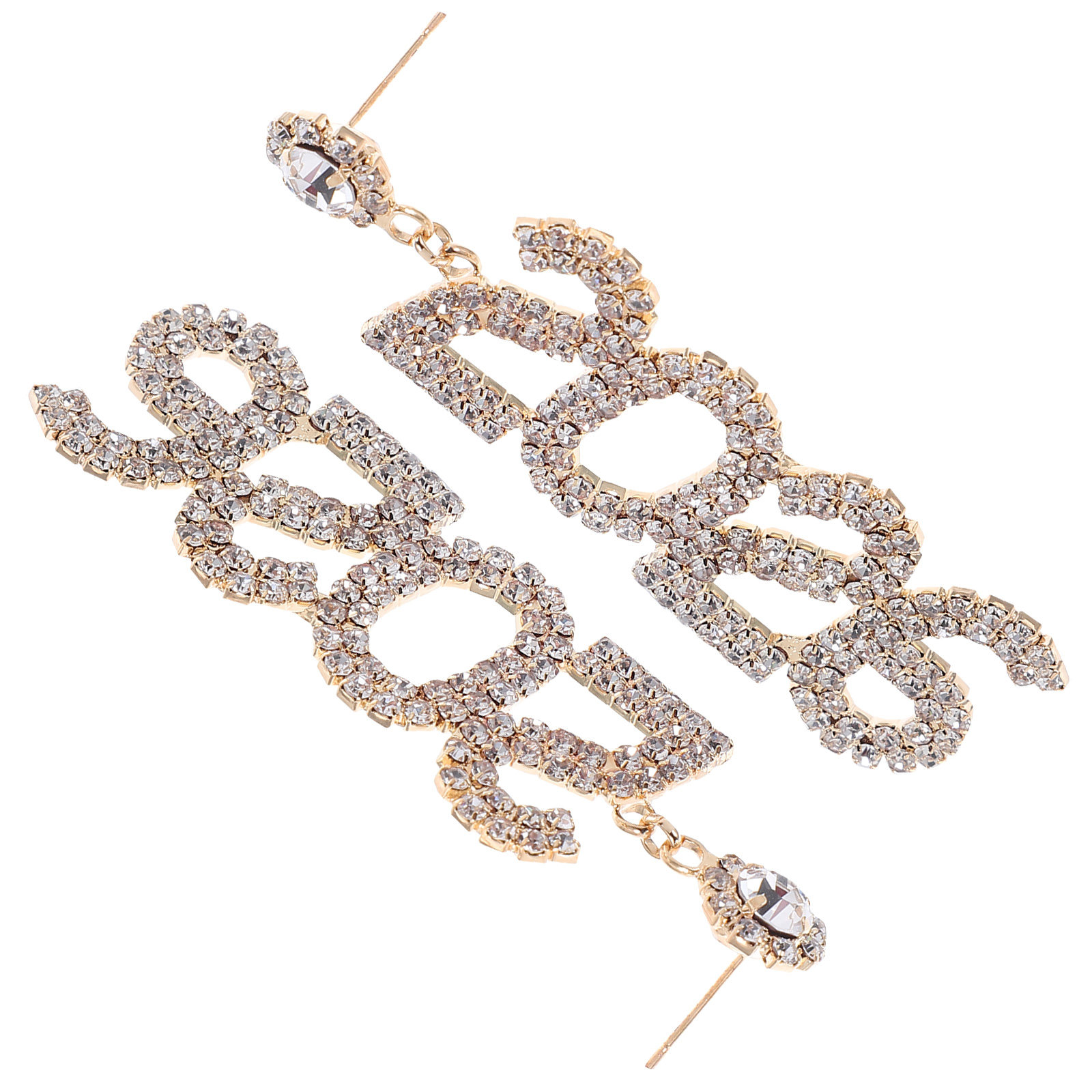 Eve Jewelry & Watches Distribuidor Oficial Rolex Buenos Aires - Boucles d'oreilles pendantes longues avec strass