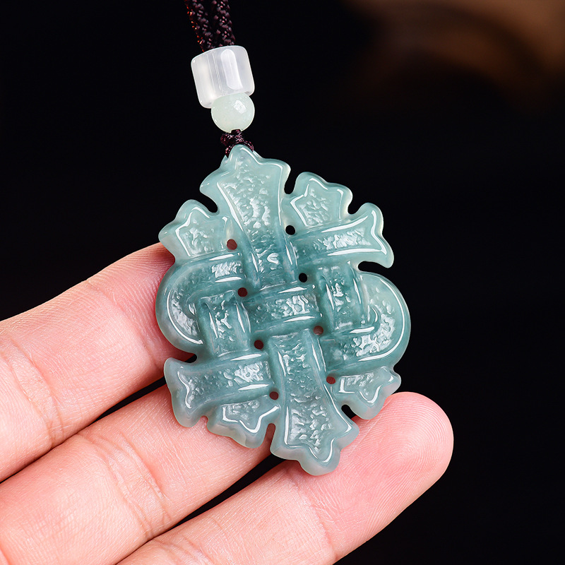 Necklace Pendant - Collier Pendentif en Jade Birman Naturel