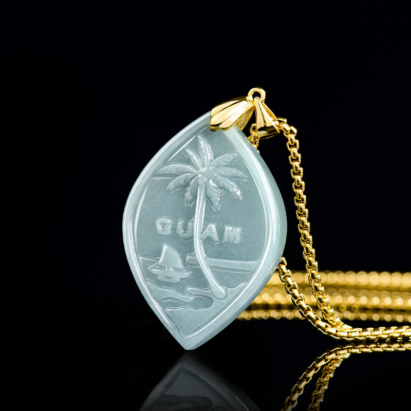 Pacific Jewelry & Watches Los Angeles - Pendentif Souvenir touristique en jadéite naturelle