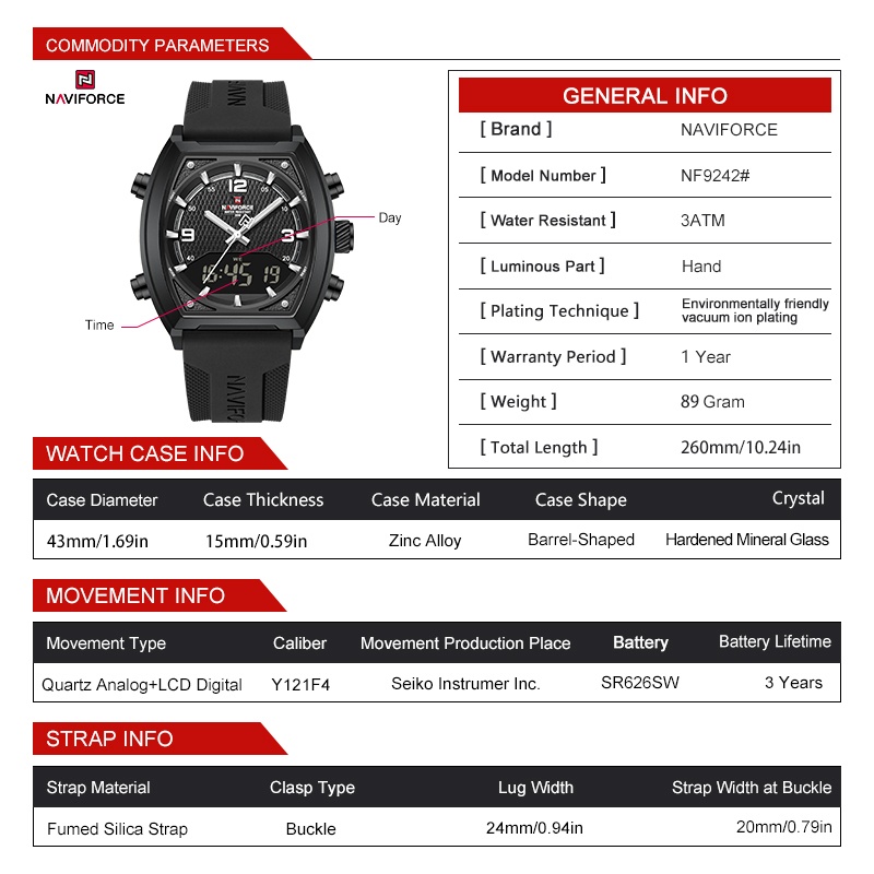 Montre NAVIFORCE pour homme à  - Watch Display Box avis et prix