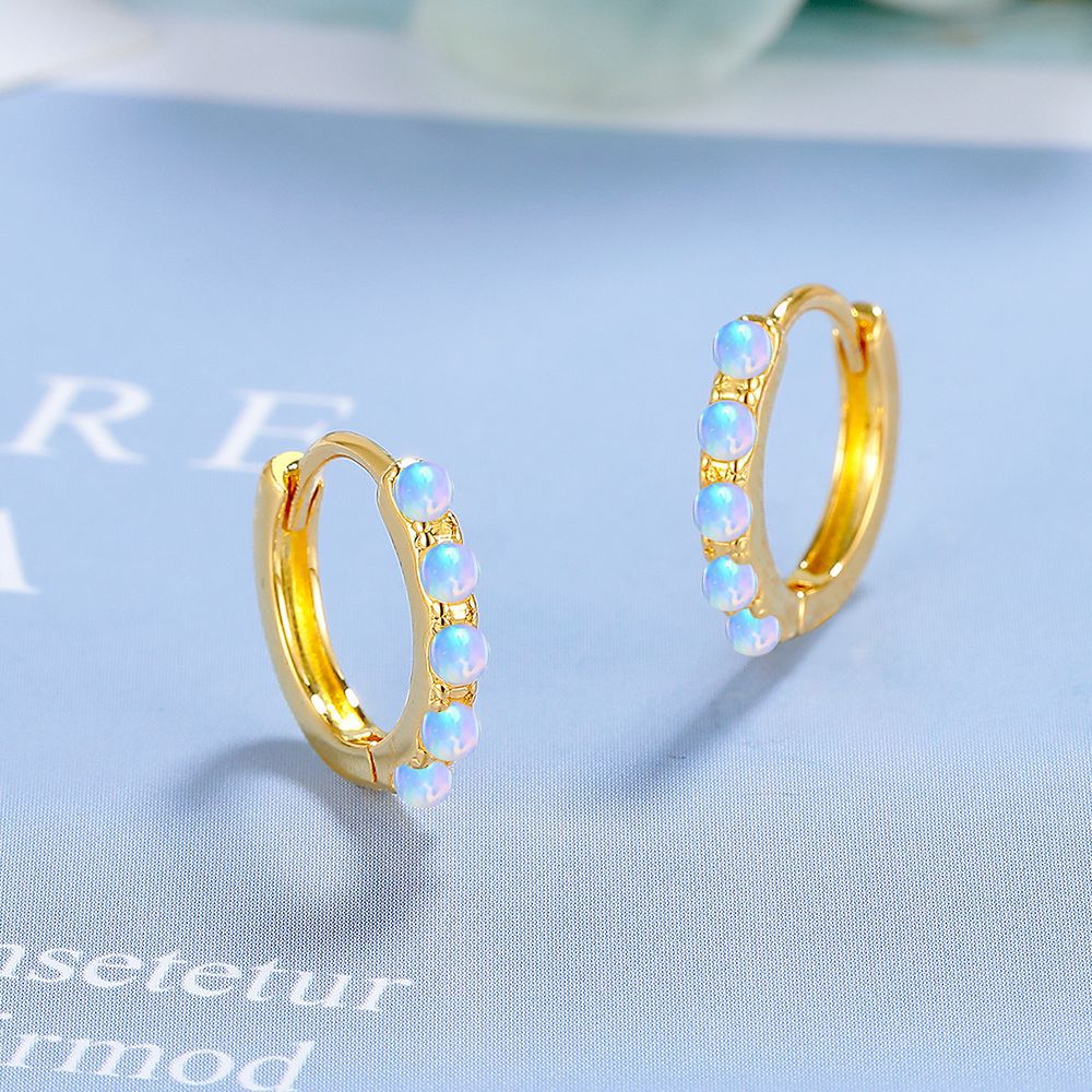Boucles d'oreilles rondes en a - Opal Earrings Dangle avis et prix