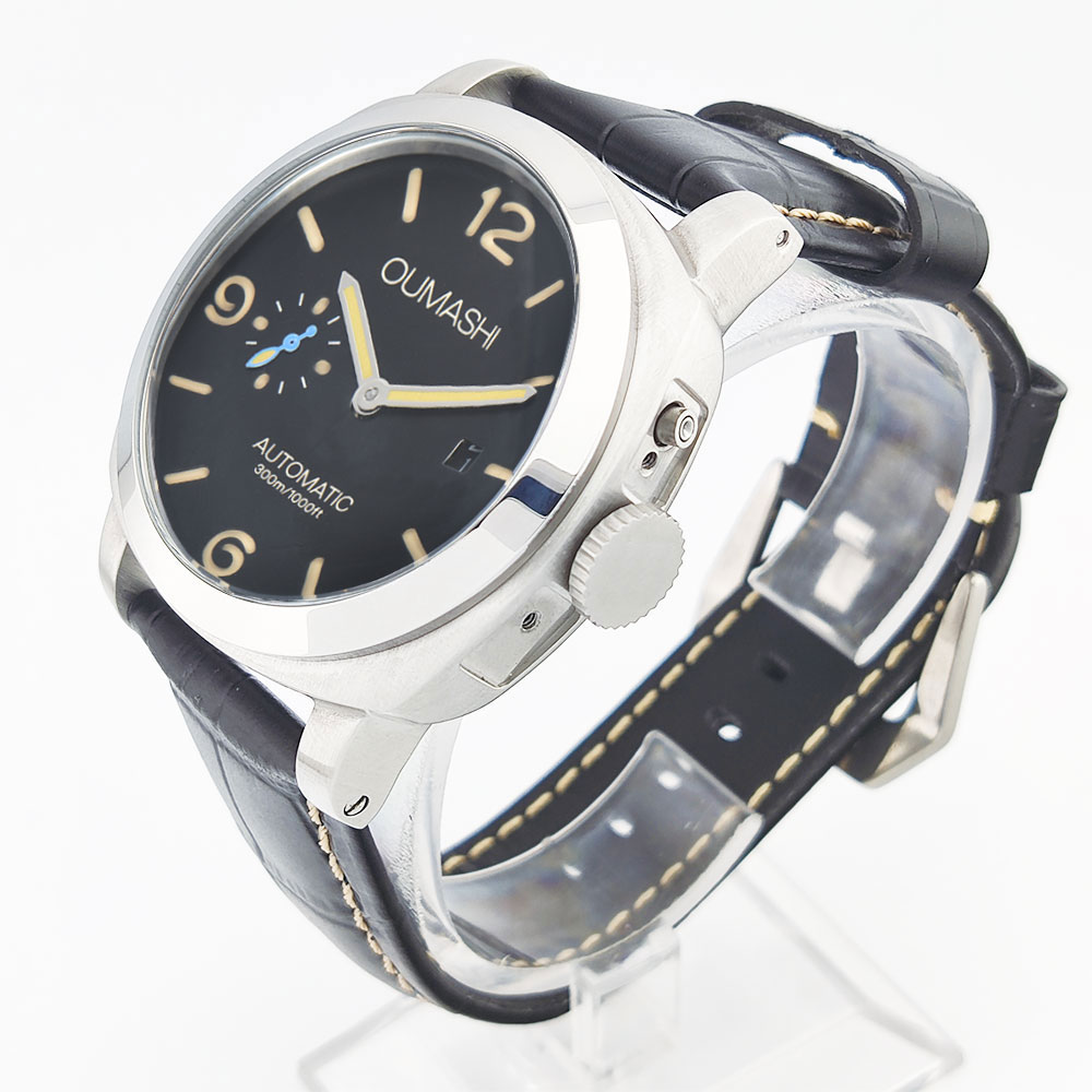 Montre pour homme 44 mm, mouve - Leather Bracelet avis et prix
