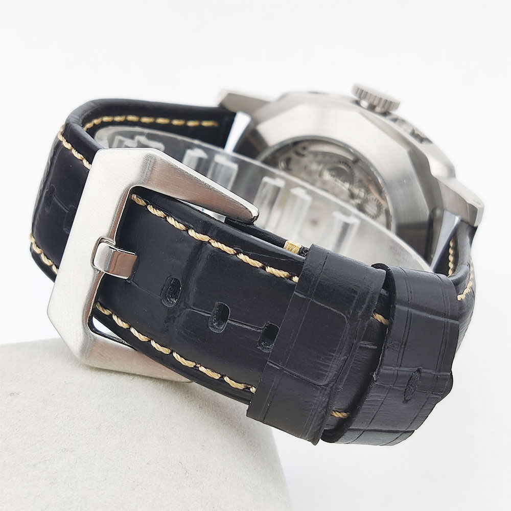Montre pour homme 44 mm, mouve - Leather Bracelet avis et prix