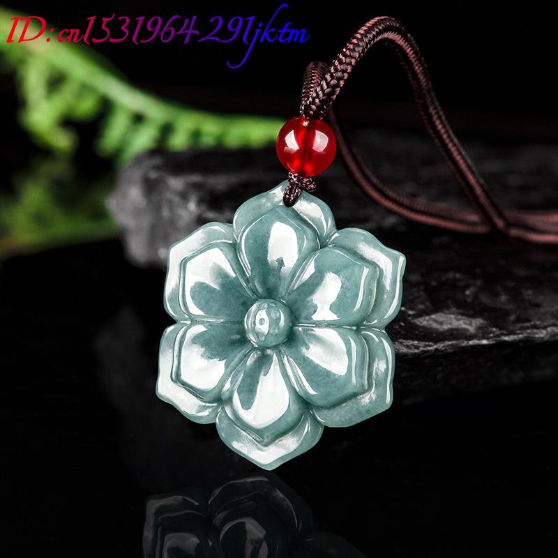 Collier pendentif fleur en jad - Necklace Pendant avis et prix