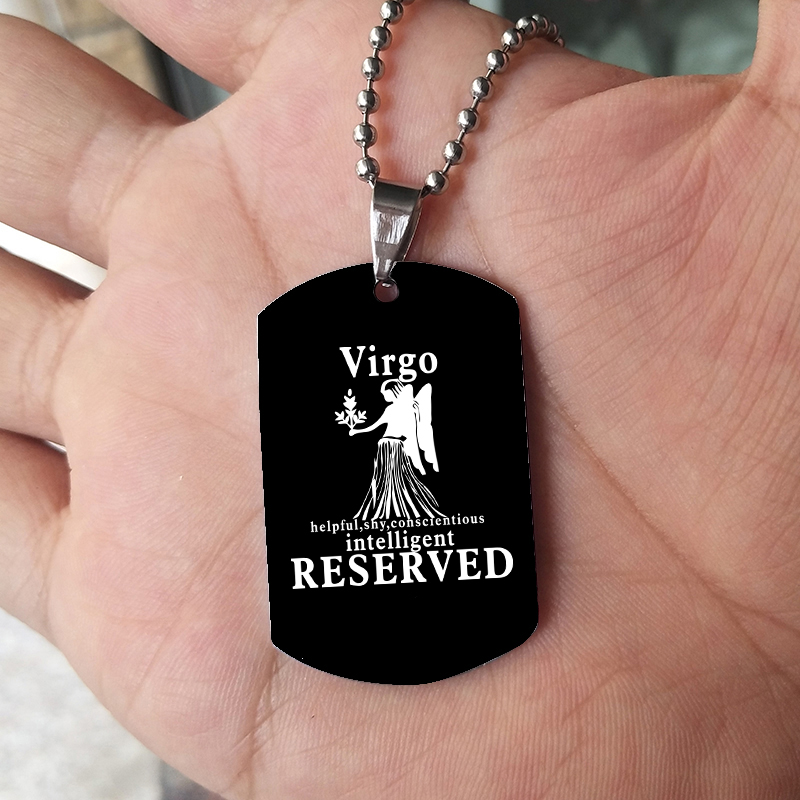 Collier des 12 signes du zodia - Mens Dog Tag Necklace avis et prix