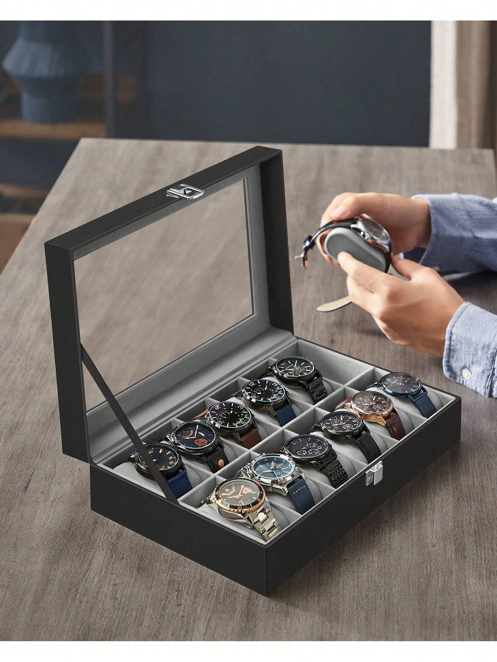 Boîte à montres verrouillable  - Watch Display Box avis et prix