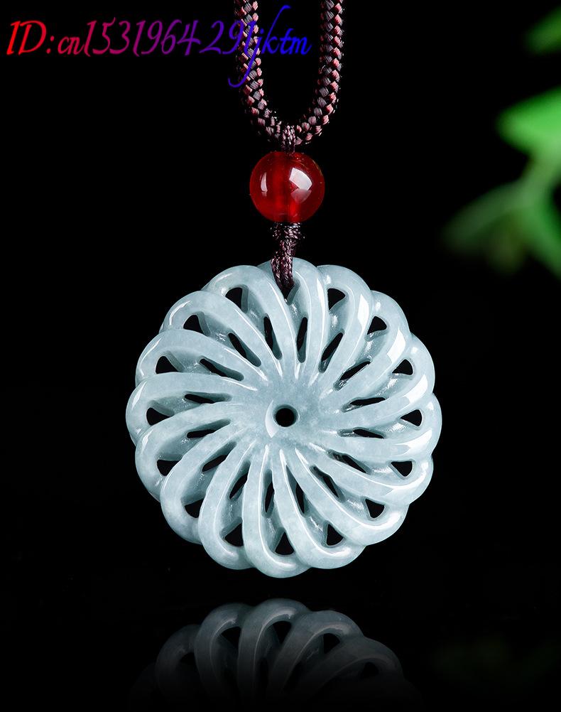 Collier pendentif fleur en jad - Necklace Pendant avis et prix