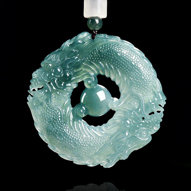 Collier pendentif en jade bleu - Necklace Pendant avis et prix