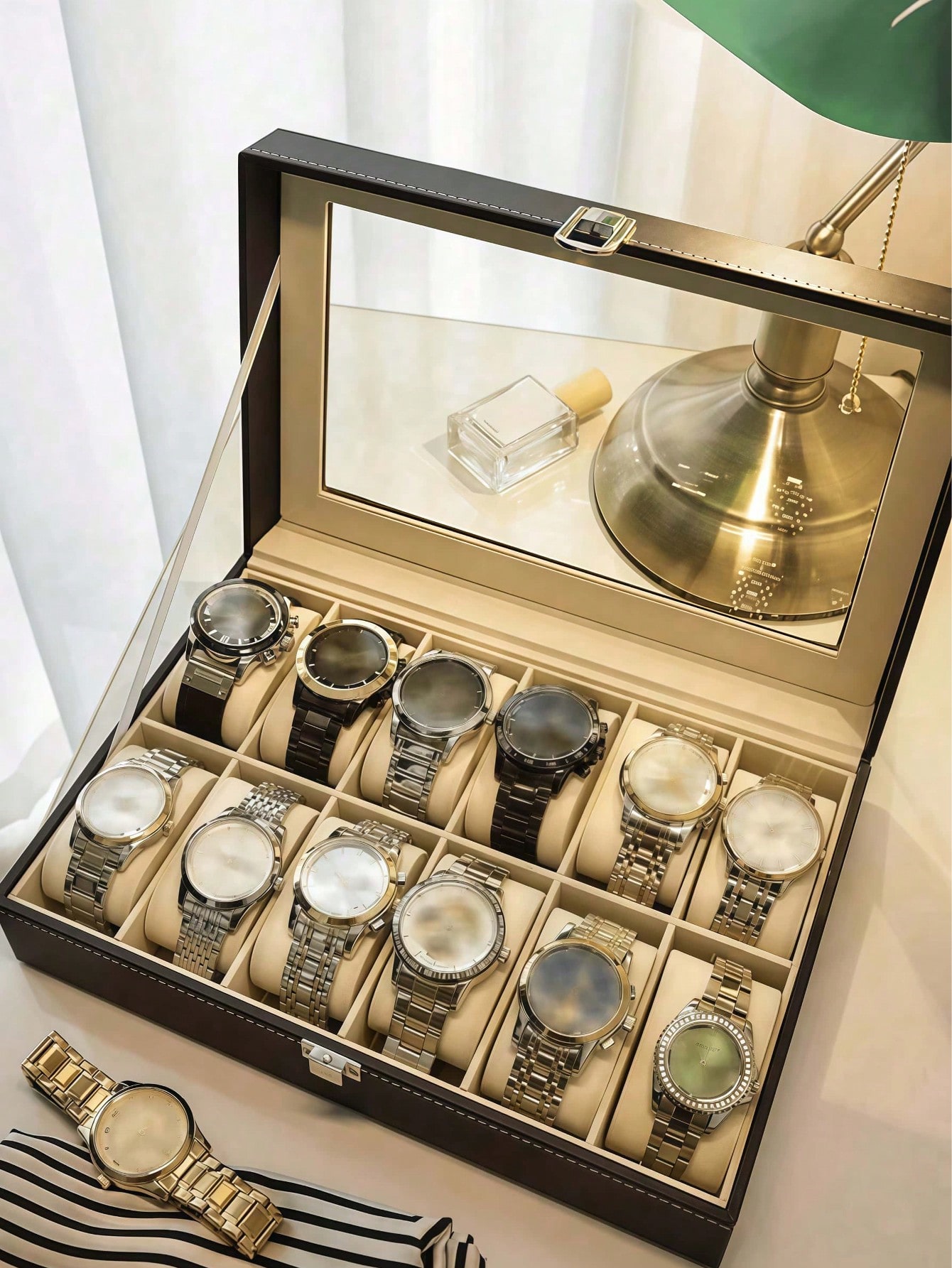 Boîte à montres en cuir avec s - Jewelry Type Watches avis et prix