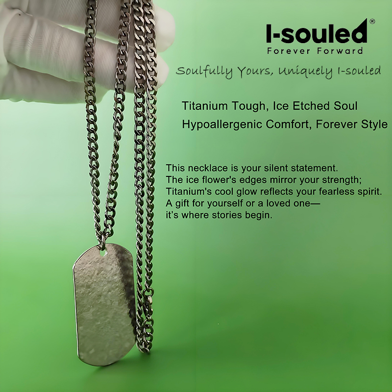 Collier en titane pur, chaîne  - Mens Dog Tag Necklace avis et prix