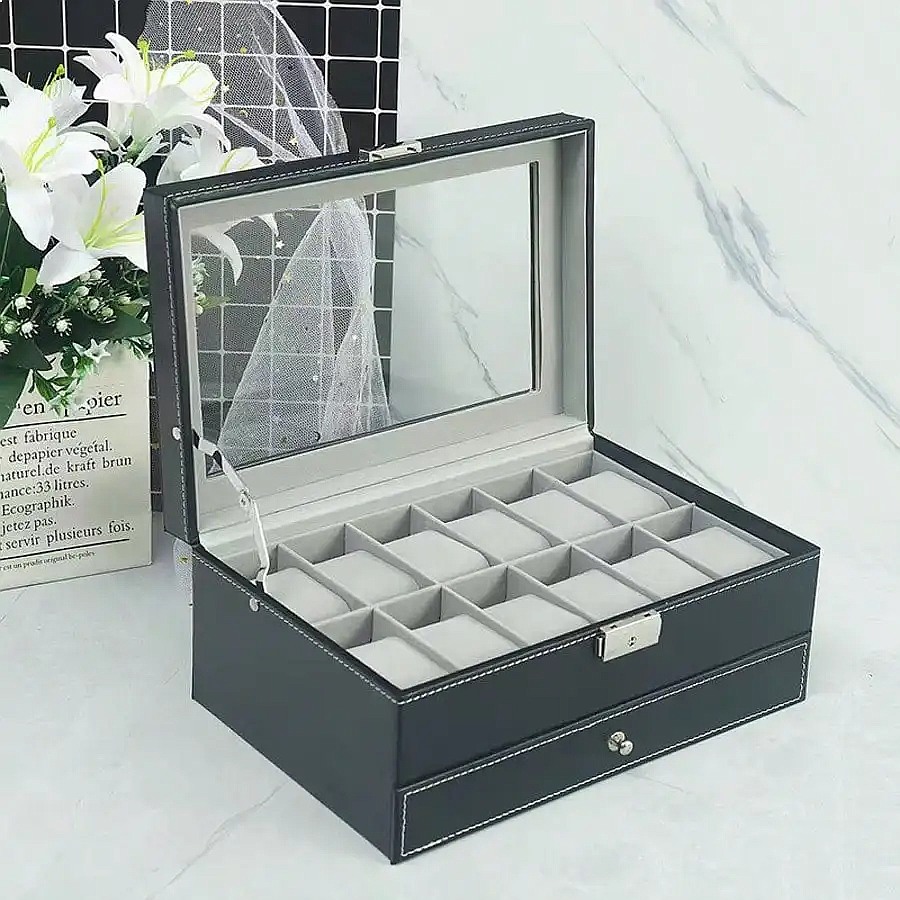 Boîte à montres 12 emplacement - Watch Display Box avis et prix