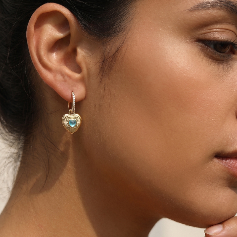 Boucles d'oreilles créoles pen - Opal Earrings Dangle avis et prix
