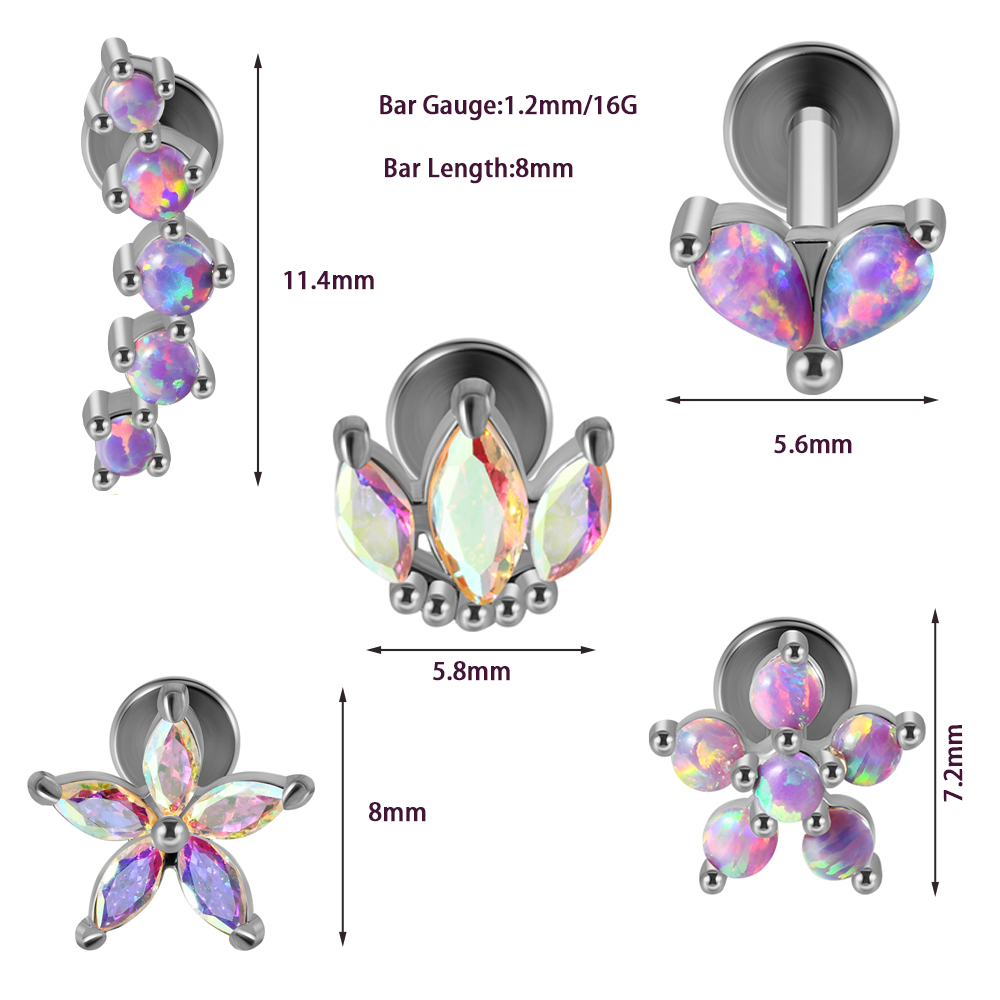 1PC acier inoxydable opale fle - Opal Earrings Dangle avis et prix