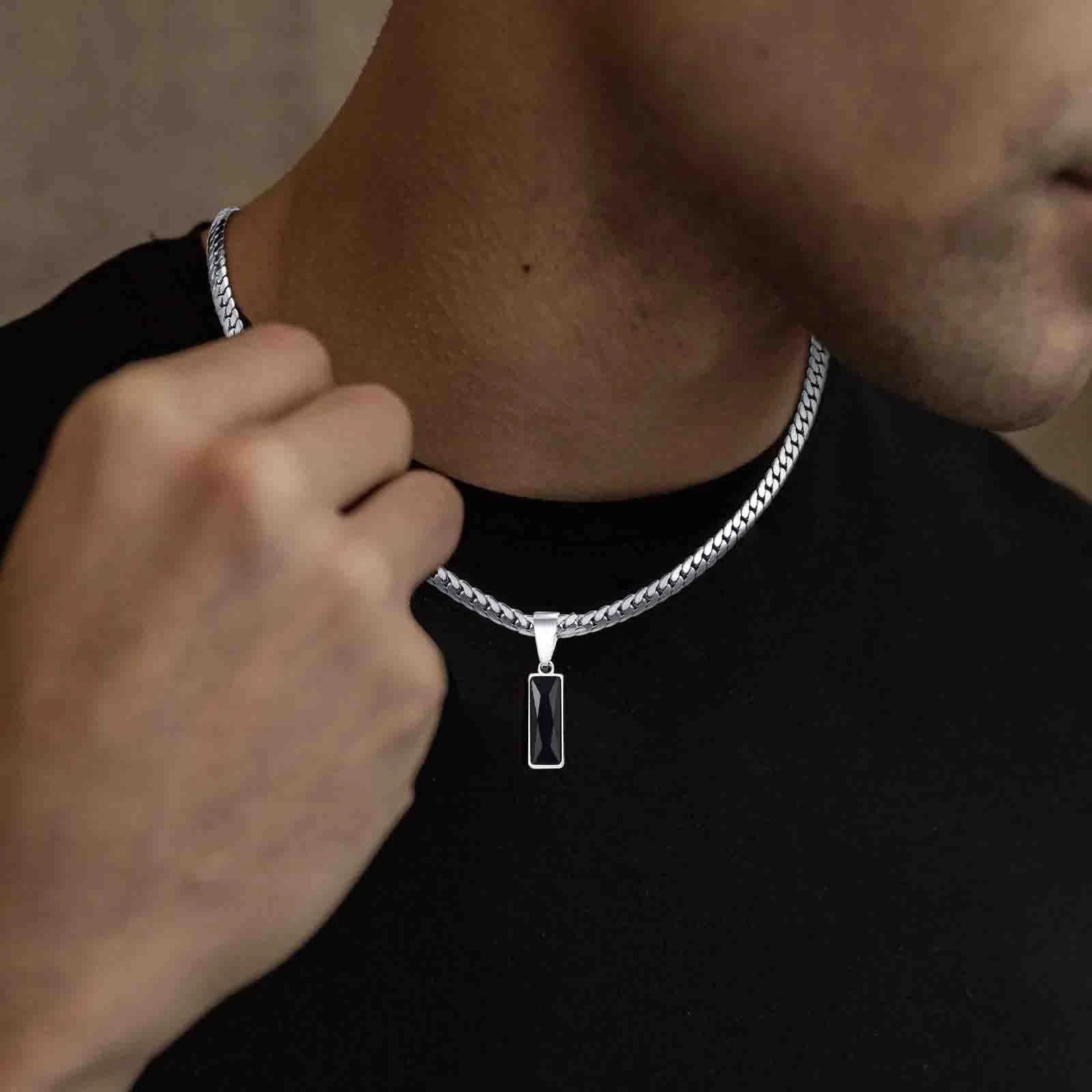 Colliers élégants en pierre ca - Mens Dog Tag Necklace avis et prix