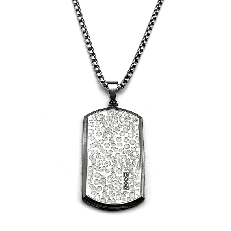 Collier rétro en acier inoxyda - Mens Dog Tag Necklace avis et prix