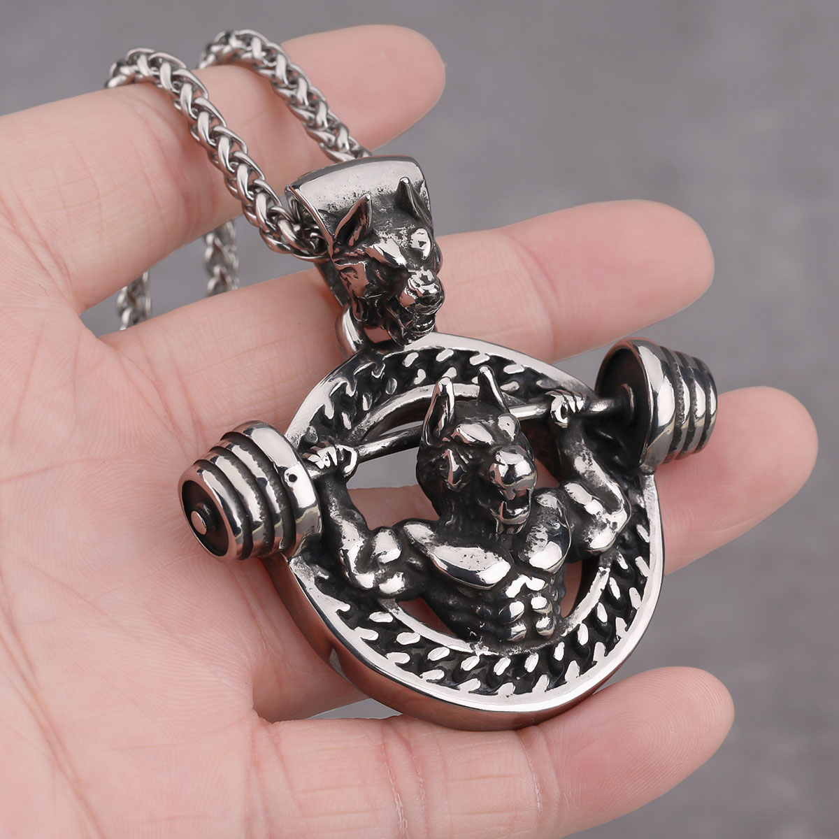 Collier de fitness Barbell pou - Mens Dog Tag Necklace avis et prix