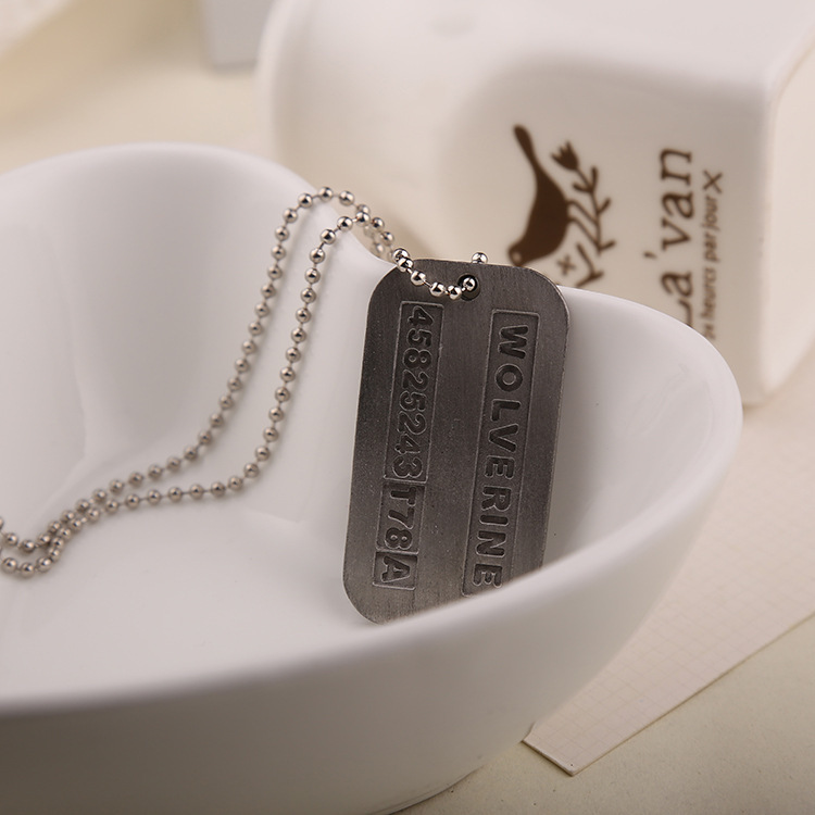 X-Collier en argent pour homme - Mens Dog Tag Necklace avis et prix