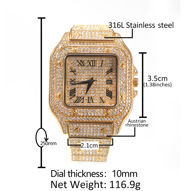 Hip Hop luxe Quartz poignet ét - Jewelry Type Watches avis et prix